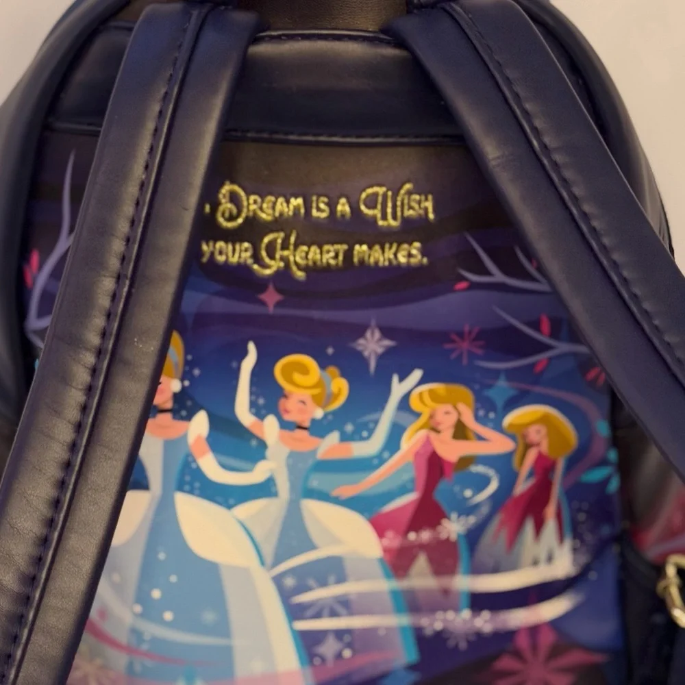 Disney Parks Cinderella Castle Carriage Loungefly Mini Backpack